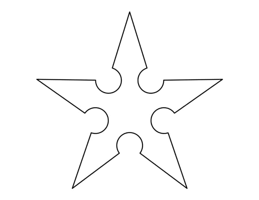 Ninja Star Coloring Pdf Free Vectors